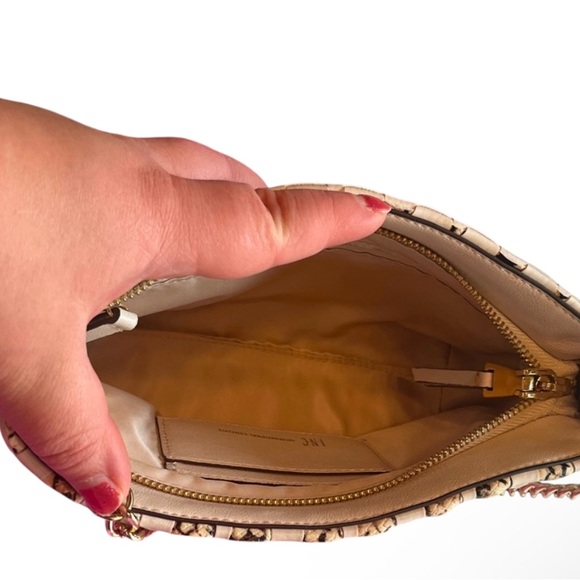 🎄INC Snake Print Checkered Cross Body Bag EUC - Picture 3 of 6